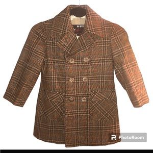 Boys /Girls Plaid Satin lined Peacoat New /Never Worn Size 24 months